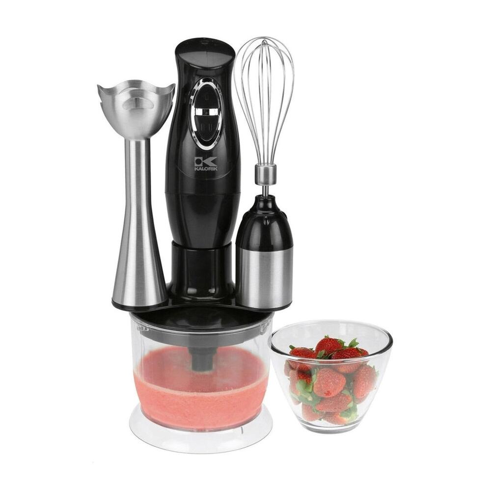3-in-1 Immersion Blender, Chopper, and Mixer, Black